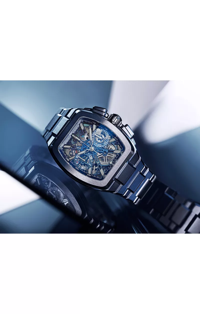 Metropolitan Chrono Titanium Blue SQLT Watch | Cvstos